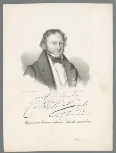 Portret van Christian August Hänel