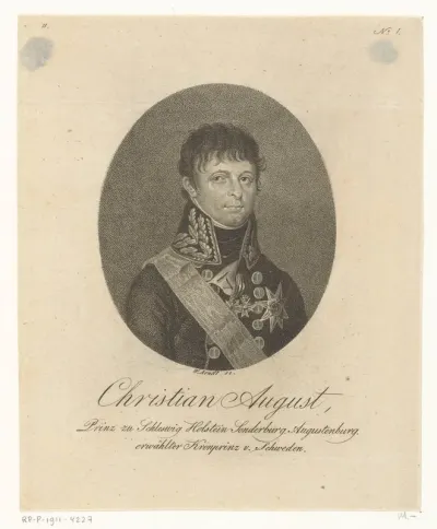 Portret van Christian August von Schleswig-Holstein