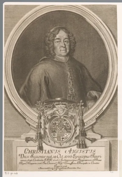 Portret van Christian August zu Sachsen-Zeitz