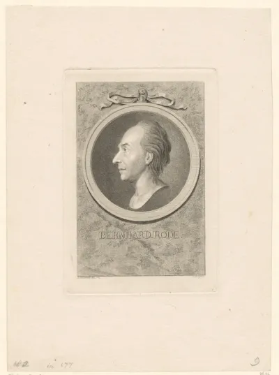 Portret van Christian Bernhard Rode