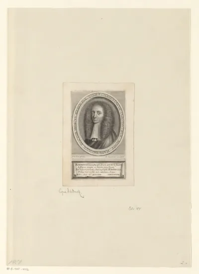 Portret van Christian Constantin Rumpf in ovaal