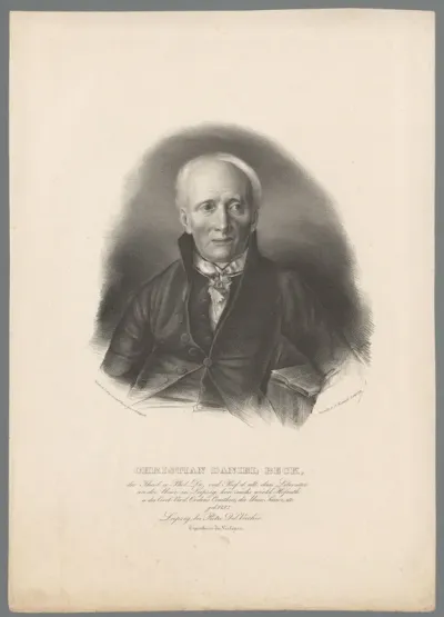 Portret van Christian Daniel Beck