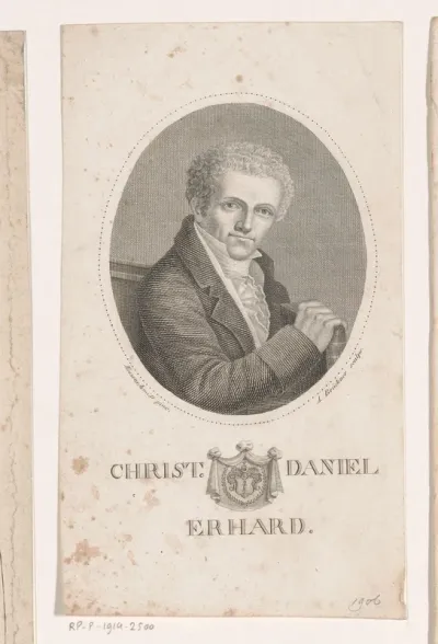Portret van Christian Daniel Erhard