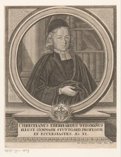 Portret van Christian Eberhard Weißmann op 40-jarige leeftijd