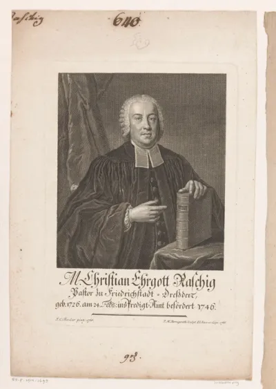 Portret van Christian Ehregott Raschig