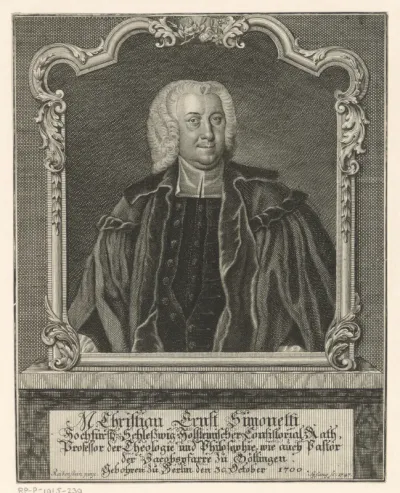 Portret van Christian Ernst Simonetti