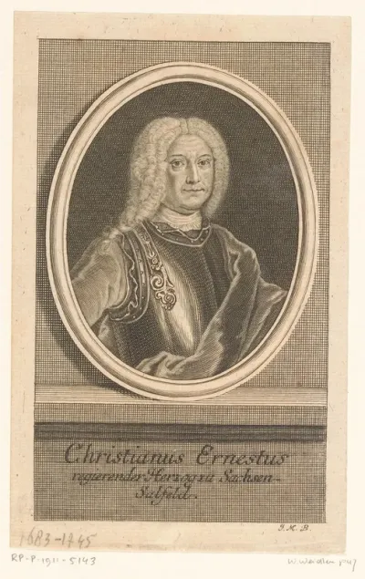 Portret van Christian Ernst von Sachsen-Saalfeld