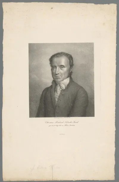 Portret van Christian Friederich Lebrecht Strack