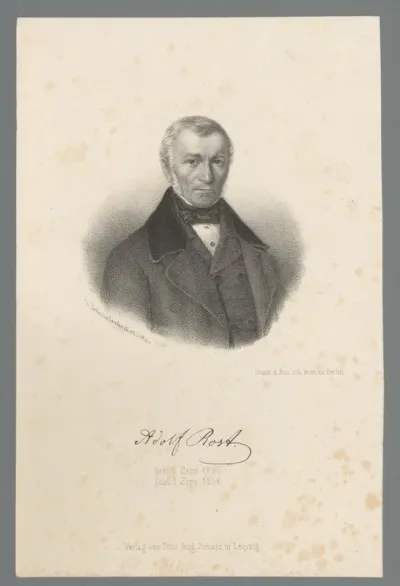 Portret van Christian Friedrich Adolf Rost