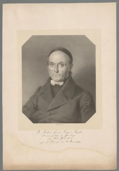 Portret van Christian Friedrich Bernhard Augustin