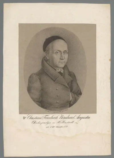 Portret van Christian Friedrich Bernhard Augustin