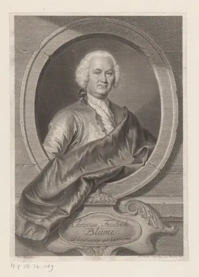 Portret van Christian Friedrich Blume