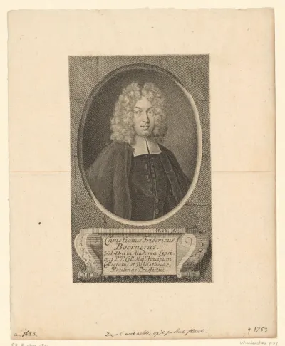 Portret van Christian Friedrich Boerner