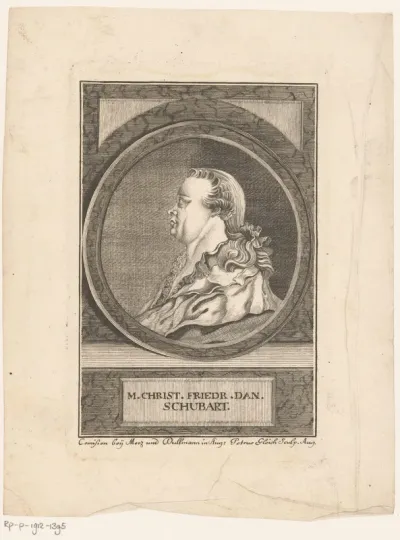 Portret van Christian Friedrich Daniel Schubart