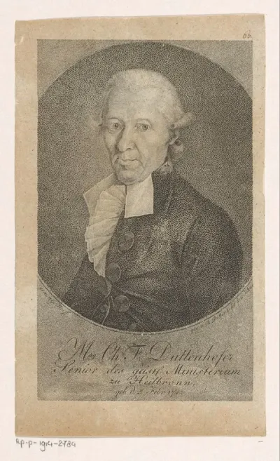 Portret van Christian Friedrich Duttenhofer