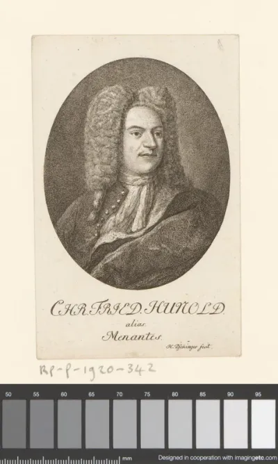 Portret van Christian Friedrich Hunold