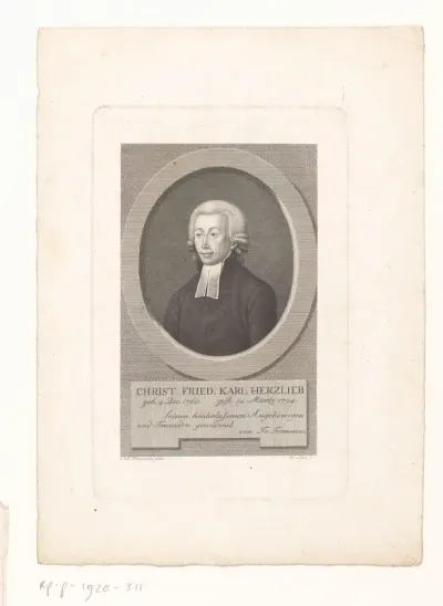 Portret van Christian Friedrich Karl Herzlieb