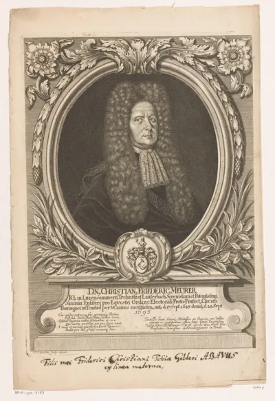 Portret van Christian Friedrich Meurer