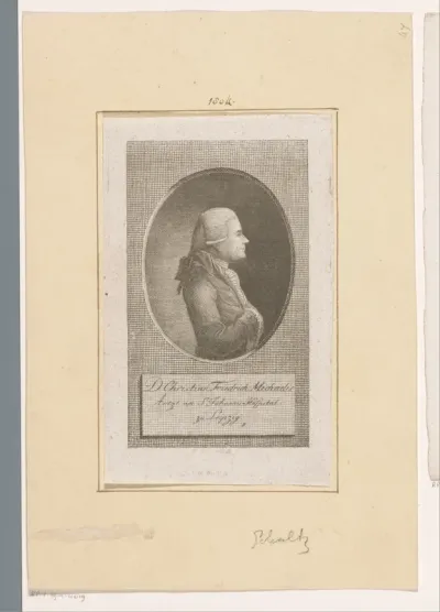 Portret van Christian Friedrich Michaelis