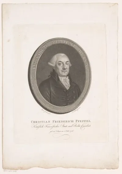 Portret van Christian Friedrich Pfeffel von Kriegelstein