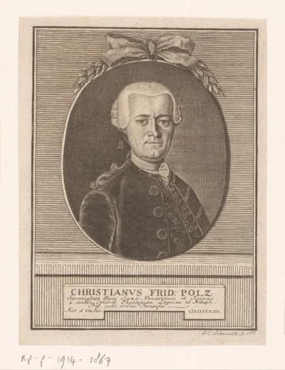 Portret van Christian Friedrich Polz