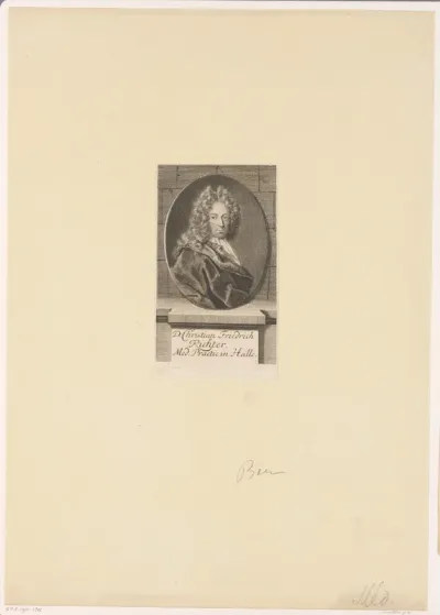 Portret van Christian Friedrich Richter