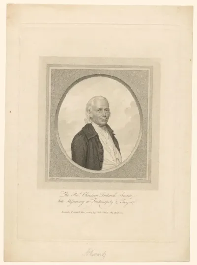 Portret van Christian Friedrich Schwarz