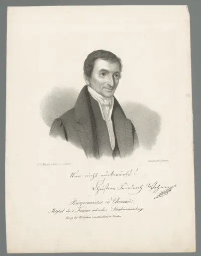 Portret van Christian Friedrich Wehner