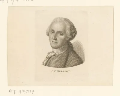 Portret van Christian Fürchtegott Gellert