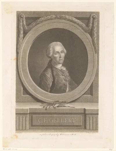 Portret van Christian Furchtegott Gellert