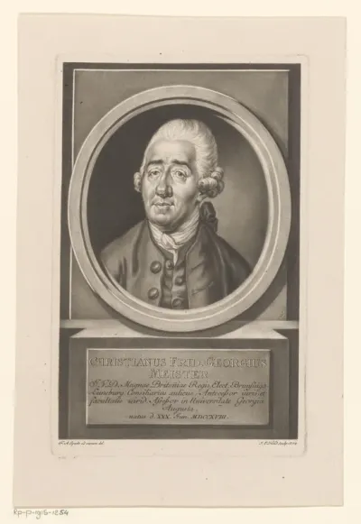 Portret van Christian Georg Friedrich Meister