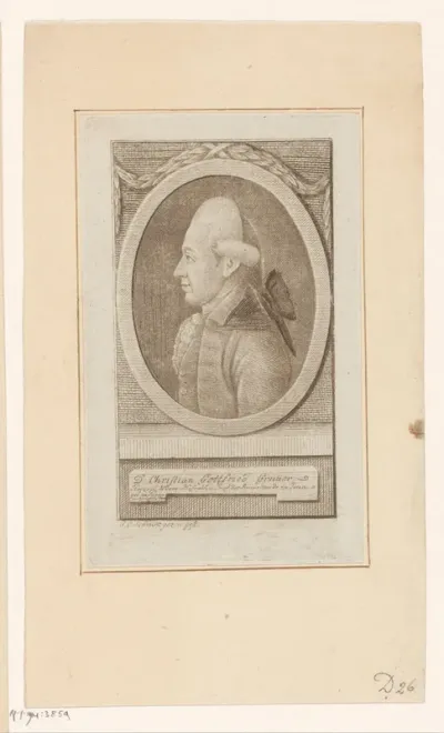 Portret van Christian Gottfried Gruner