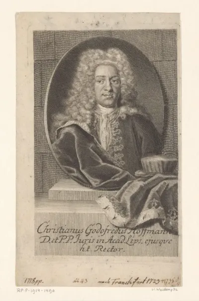 Portret van Christian Gottfried Hofmann