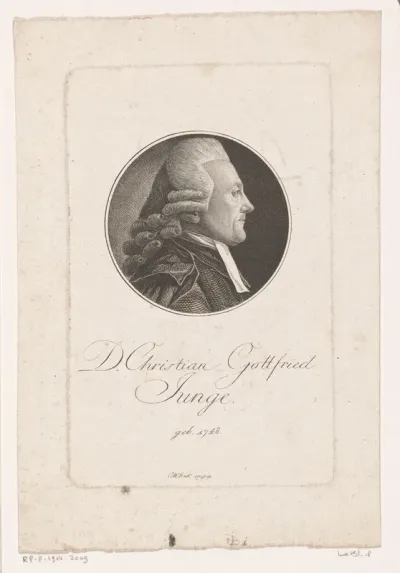 Portret van Christian Gottfried Junge