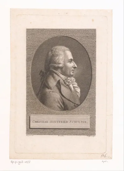 Portret van Christian Gottfried Schultze
