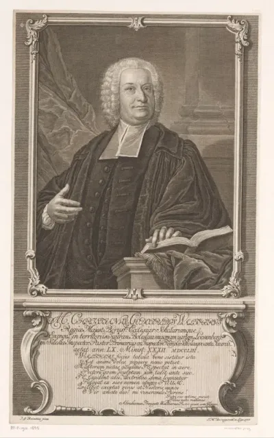 Portret van Christian Gottfried Walther