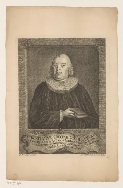 Portret van Christian Gottlieb Dimpfel