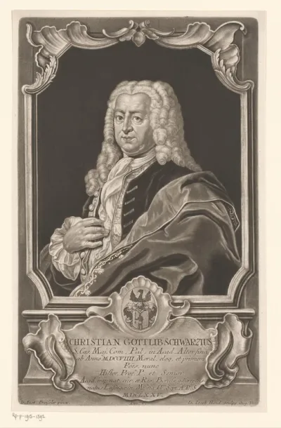Portret van Christian Gottlieb Schwarz
