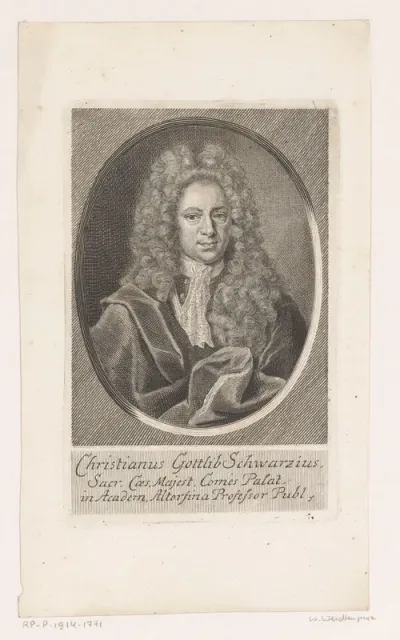 Portret van Christian Gottlieb Schwarz