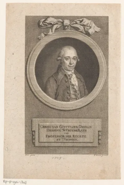 Portret van Christian Gottlieb von Gmelin