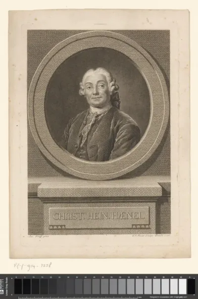 Portret van Christian Heinrich Haenel
