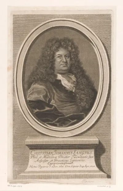 Portret van Christian Johann Lange
