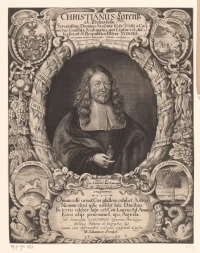 Portret van Christian Lorentz von Adlershelm