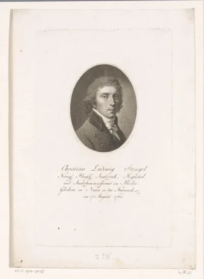 Portret van Christian Ludwig Stengel