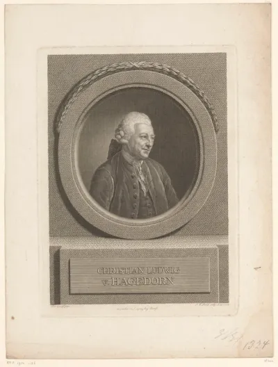 Portret van Christian Ludwig von Hagedorn