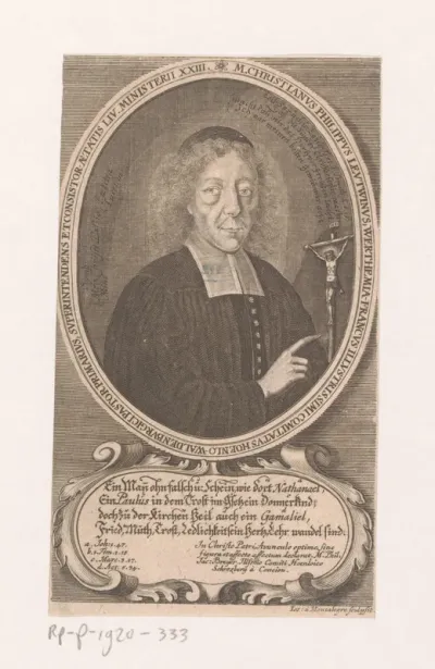 Portret van Christian Philipp Leutwein