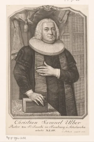 Portret van Christian Samuel Ulber op 43-jarige leeftijd