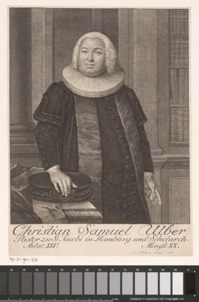 Portret van Christian Samuel Ulber op 45-jarige leeftijd