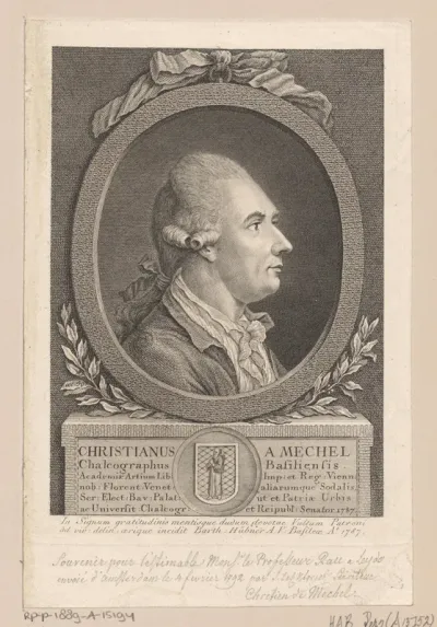 Portret van Christian von Mechel op 50-jarige leeftijd