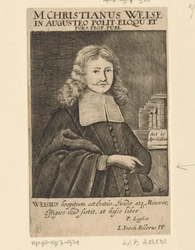Portret van Christian Weise